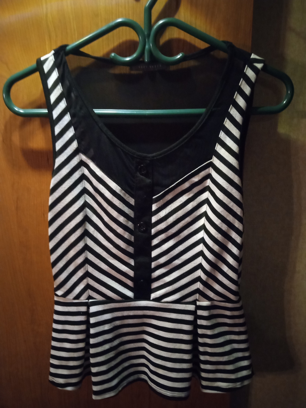 Suzy Shier Black Sheer Blouse with Subtle Trim